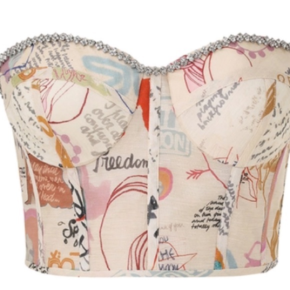 AUTH WOMEN’S ZIMMERMANN CRUSH PANELED BODICE IN DEAR DIARY - SZ 0P - Picture 1 of 11